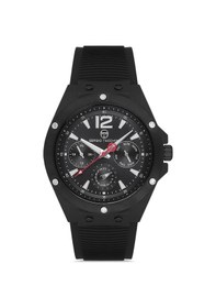 Resim Sergio Tacchini Erkek Kol Saati Esst.b.10142.1, Silikon Kordon, 45 Mm Kasa Çapı Siyah 