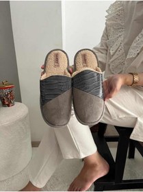 Resim Behtah Kundura Yünlü Erkek Önü Kapalı Kışlık Terlik Günlük Ev İçi Terlik Çeyiz Bohça İçi Kürklü 