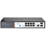 Resim Tiandy YPS-3008G-2SFP-L2 8 Port Gigabit Poe 2 Port Gigabit SFP Layer2 Yönetilebilir AI POE Switch 
