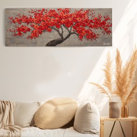 Resim Kırmızı Büyük Ağaç - 200x70 