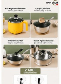Resim Mainshop 2 Adet Dikey Tasarım Tencere Tava Kapağı Tutma Kolu Isıya Dayanıklı M-1056 
