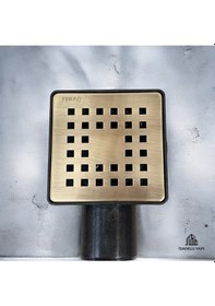 Resim İsaoğlu Yapı Antik Gold Yer Gideri Antik Gold Kanal Süzgeç 10 10 Antik Eskitme Gider Gold Altın 
