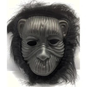 Resim Siyah Eva Goril Maskesi Peluş Tüylü Orangutan Model 