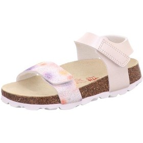 Resim Nubebe Superfit Renkli Mantar Taban Sandalet Sedef Sedef Krem 