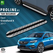 Resim S-Dizayn Opel Grandland X OEM Still Pro V2 Aluminyum Yan Basamak 183 Cm 2017-2024 