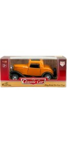 Resim Die Cast 1:32 Retro Hot Rod Çek Bırak Araba Hardal 