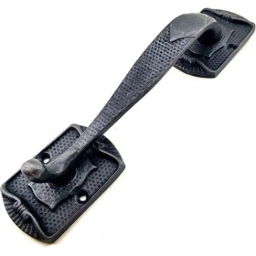 Resim Magicool Antika Tarz Dekoratif Pirinç Ayak Tip Büyük Kapı Çekme Kolu - 220X50MM, Oksit 