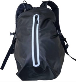 Resim Genel Markalar Kask Çantası Siyah (Reflektörlü Motosiklet Sırt Çantası) 