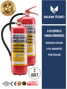 Resim Balkan Ticaret 2 Adet 6 Kg Köpüklü Yangın Tüpü 4 Yıllık Ruhsata Uygun - korozyona dayanıklı gövde 