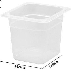 Resim Polipropilen GN 1/6 Küvet - Yarı Saydam - Yükseklik: 150 mm | CAMBRO - (6 adet) 