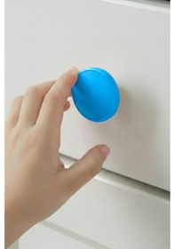 Resim Mavi Çocuk Odası Mobilya Kulbu - 55 MM - Abs Plastik Tekli Düğme Dolap ve Çekmece Kulpu Mavi 