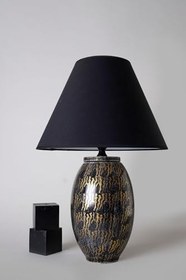 Resim Rocher Handmade Seramik Abajur - Modern Siyah Tasarım, 46-70 cm Yükseklik, E27 Uyumlu Tek Başlıklı Masa Lambası, A Enerji Sınıfı Kullanım, Dayanıklı Seramik Gövde, Dekoratif Şık Model - Yerli Üretim 