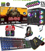 Resim DMC N322 (PUBG,GTA 5)Ryzen 7 5700 32GB RAM 1TB M.2 SSD RTX3050,24" 180Hz Oyuncu Masaüstü Bilgisayar 