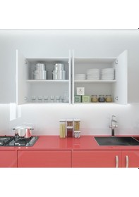 Resim Kenzlife hazır mutfak merta byz 060*120*22 mutfak banyo dolabı kapaklı raflı 