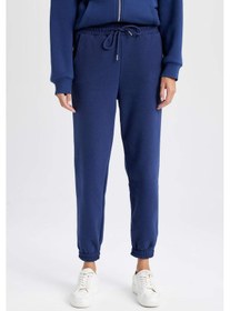 Resim Defacto Beli Paçası Lastikli Bağcıklı Cepli Kalın Jogger Eşofman Altı V2700AZ24WNNV42 Lacivert 