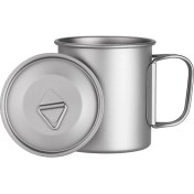 Resim Three Beans 375 ml Ultralight Titanyum Fincan Açık Taşınabilir Kamp Piknik Su Çay Bardağı Kahve Kupa Kapak ve Katlanabilir Kolları ile | Açık Hava Tablosu - (Yurt Dışından) 