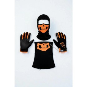 Resim Mustran Motosiklet Eldiveni + Balaklava Maske + Boyunluk 3’lü Set Kışlık Termal Kaymaz Tutucu Unisex 