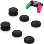 Resim Ns Pro / Ps4 İçin Sol + Sağ Gamepad Rocker Cap Düğme Kapağı Siyah 