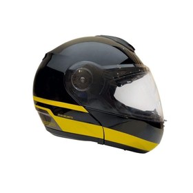 Resim ZEUS ZS-3050 BE6 Black Yellow Çene Açılır Motosiklet Kask 