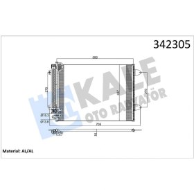Resim Klima Kondenseri Passat 2005 577x439x16 Al/brz 3c0820411c 3c0820411e 3c0820411g 