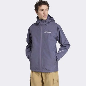 Resim adidas Terrex Xperior 2L Gore-Tex Erkek Mor Yağmurluk (JL9749) 