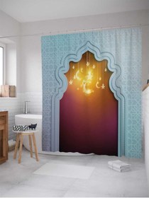 Resim Mahi Store Dini Motif Desenli Duş Perdesi / Banyo Perdesi Su Geçirmez 210 Cm X 175 Cm 