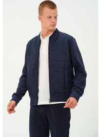 Resim Rich Erkek Lacivert Oversize Rüzgar Geçirmez Kışlık Şişme Mont Ceket Çok Renkli 