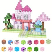 Resim Magnetic 100pcs Set - for Hello Kitty STEM Toy, Build Bowtie Castles with Colorful Blocks, Playset, STEM Toy|Playful Design|Durable ABS Material, Fun Toys 