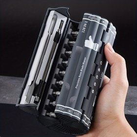 Resim 128-in-1 Hassas Tornavida Seti Sökme ve Onarım Aracı Çok Fonksiyonlu El Tornavida Kitap Seti 