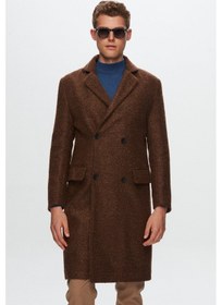 Resim D's Damat Slim Fit Kahverengi Bukle Palto 1Ec0800030009 Kahverengi 
