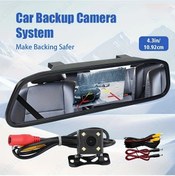 Resim Xuweiwei 4.3 In Mirror Display 4led 4.3 Araç Geri Görüş Kamerası Net Gece Görüşü 4 Led Geniş Açı 120 Kolay Kurulum Kamyon Rv Kör Nokta Güvenliği 