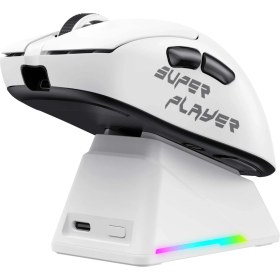 Resim Havit Kraken Starblaze-1 Rgb Kablosuz Gaming Mouse 26000 Dpı, PAW3395, Ekranlı Stant - Beyaz 