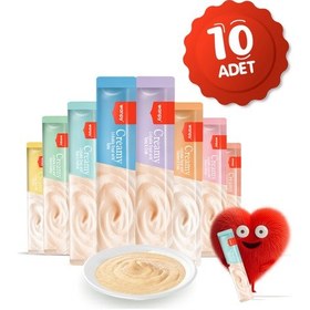 Resim Krema Kedi Ödül Maması 14gr 10 Adet Karışık Çeşitli 