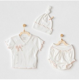 Resim Kız Bebek Takim 3 Pcs Set Basic Ac25899 Ekru 