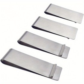 Resim 3/6 adet Paslanmaz Çelik Para Klipsi İnce Toplu Para Klipsi Nakit ve Kredi Kartı Tutucu Minimalist Ön Cebin Cüzdan Klipsi, Erkeklerin Günlük Taşıması için Rahat Ön Cebe Erişim 