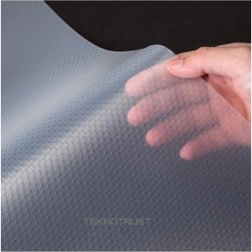 Resim Buğz Mutfak Kaydırmaz Şeffaf Raflık Kaymaz Dolap Içi Çekmece Örtüsü Pvc 45X300 cm Koruyucu Eva Kalın 