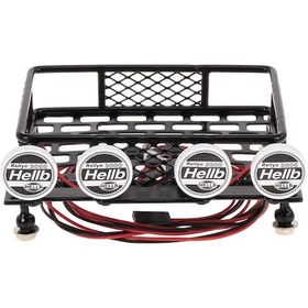 Resim Tenfowee 1/10 Rc Crawler İçin Aluminyum Çanta Taşıyıcı - 4 Led Işık 2 Kırmızı, 2 Beyaz - Axial Scx10, Traxxas Trx-4 Uyumlu Kırmızı - Beyaz 