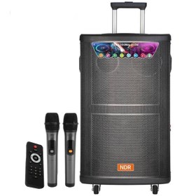 Resim Concord NDR512 RGB Ledli Subwoofer Çift kablosuz Mikrofonlu Kumandalı 12 inç Bluetooth Hoparlör 