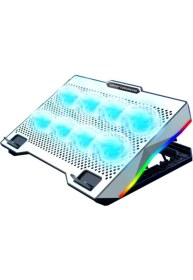 Resim AyrStore Zr S608 Rgb 8 Fan Metalik Laptop Suğutucu 