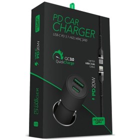 Resim Cc35 3100 Amper Pd20W Usb-C Araç Şarjı 