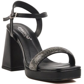 Resim Aspor Siyah Platform Topuk Kadın Topuklu Sandalet Çok Renkli 