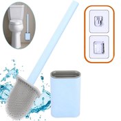 Resim Neler Geldi Neler Banyo Tuvalet Klozet Temizleme Fırçası + Fırça Tutma Aparatı Silikon Tuvalet Fırçası 