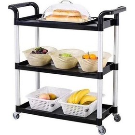 Resim Üç Raflı Siyah Servis Arabası Sas-1 -102820 