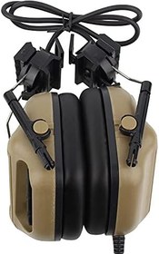 Resim Kask Kulaklıklar Airsoft Kulaklık Abs Pamuk Açık Hava Su Geçirmez Katlanır Taktikler Mikrofon Cs Dövüş Oyunları Çamur Için Kulaklık Kulaklık (Bronzlaşmak) 