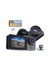 Resim 1080p Full Hd Çözünürlüklü Üç Kameralı Araç İçi Kamera - Park Ve 