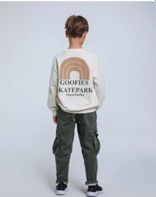 Resim Jack Lions Erkek Çocuk Keep On Yazılı İnce Şardonlu 3 İplik Sweatshirt-14267 Krem 