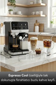 Resim Sinbo Cappuccino Latte Espresso 20 Bar 1.5L Profesyonel Otomatik Espresso Makinesi SCM-2996Pro 