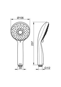 Resim Keuco Showers El Duşu Elegance 2 Fonk. Krom - Keu.51680010300 Diğer 