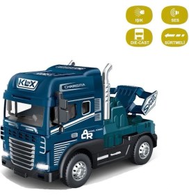 Resim KLX600-345 Sürtmeli Işıklı Müzikli 1:24 Çekici (Tır Kafası) 