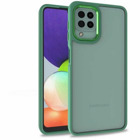 Resim Fibaks Samsung Galaxy A12 - M12 Uyumlu Kılıf Arkası Şeffaf Köşeleri Parlak Renkli Işlemeli Kapak 